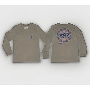Dutch Bros Coffee Mens M Long Sleeve Pocket T Shirt Stay True Stay You Beige Tee